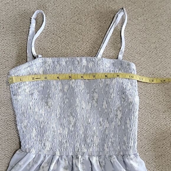 Hollister Light Blue Floral Smocked Woven Short Dress - Size Small - Picture 11 of 14